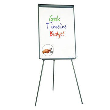 MasterVision® Basic Tripod Melamine Presentation Easel, 22 1-2 X 42, White-black freeshipping - TVN Wholesale
